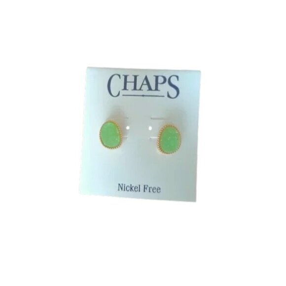 Chaps Jewelry - Chaps Green Crystals Stud Earrings